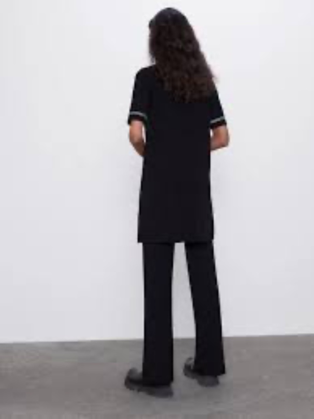 Zara S Front-Line Knit Slit Pants. - Picture 3 of 13
